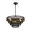 Luminaire suspendu réglable en corde de chanvre noir 6 lumières 6 lumières-1197424890-1182829504