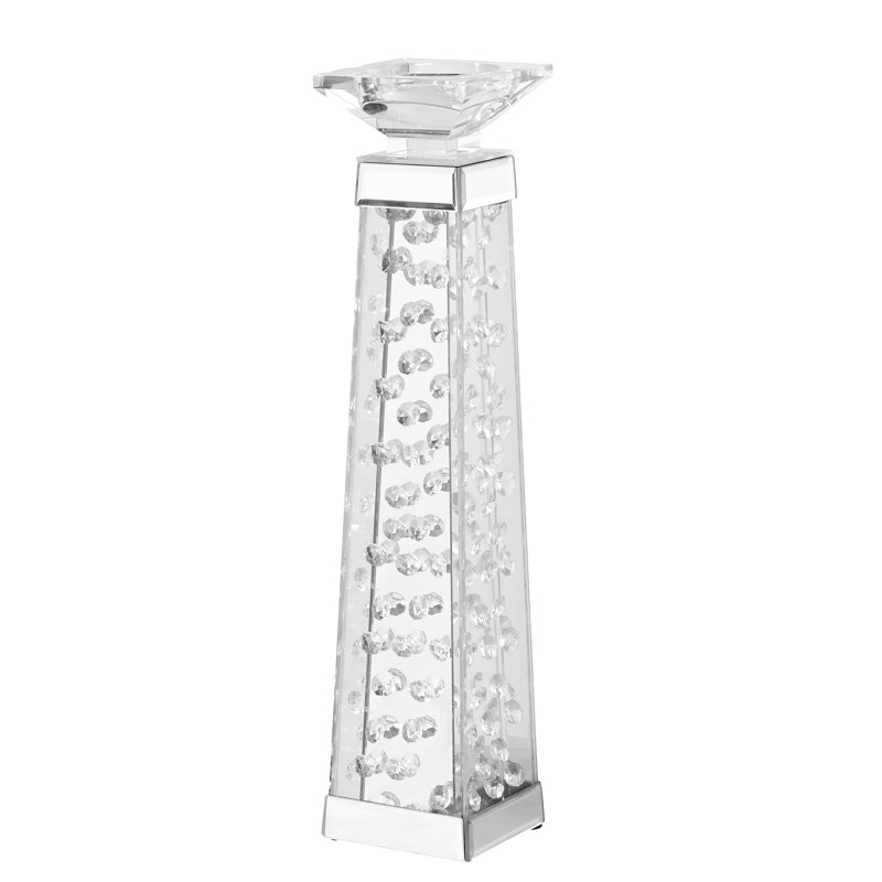 Sparkle Crystal Tabletop Candlestick, 18" H x 4" W x 4" D
