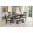 6-Piece Rustic Dining Set Rectangular Trestle Table and 4 Upholstered Chairs & Bench-337837866-337837861