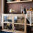 Burlywood Solid Wood+Tempered Glass Display Cases
