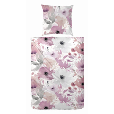 Rikisha Cotton Floral Duvet Cover Set with Pillow Shams Included