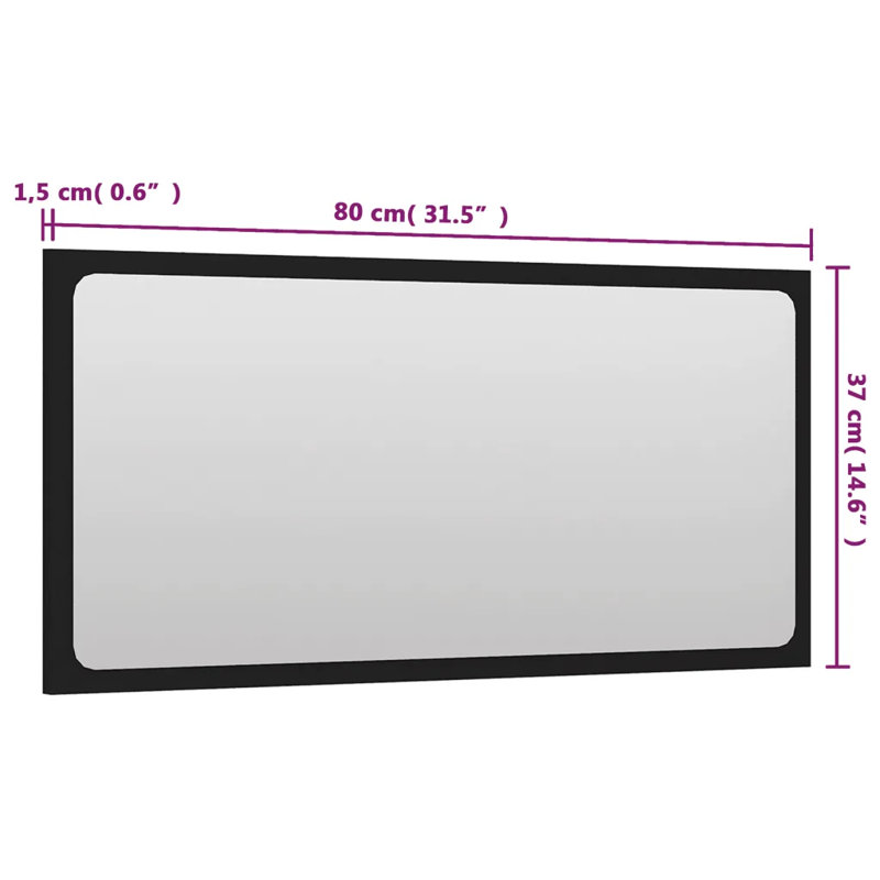 Audras 800mm Single Bathroom Vanity with Integrated Ceramic Basin, Black
