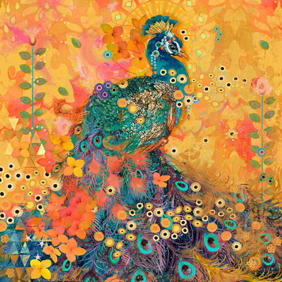 « afrikarma peacock », reproduction d’art sur toile tendue