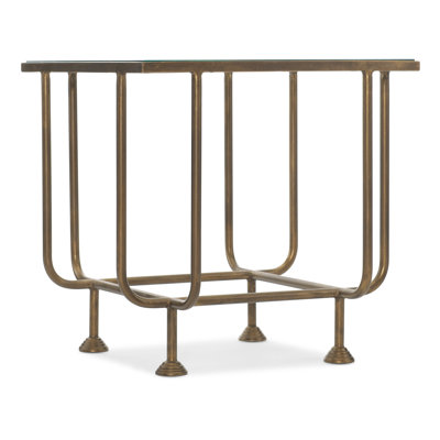 Chiseling Glass Top End Table
