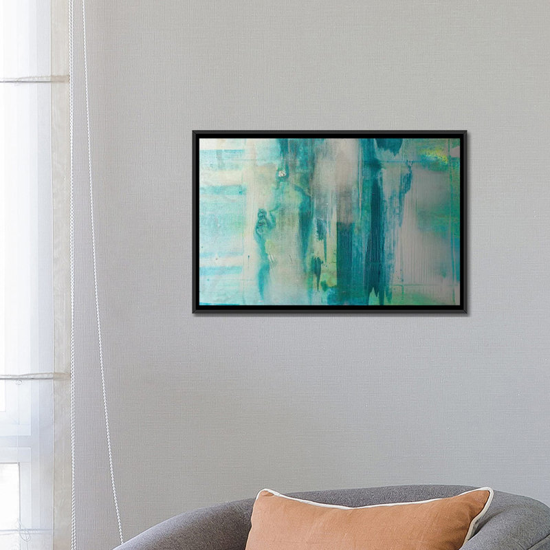 « water works », reproduction sur toile, H 18 po x l 26 po x P 1,5 po, Toile avec cadre noir, Pas de tapis