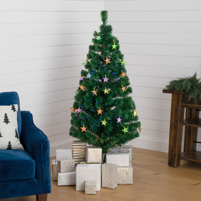 Hibaq 60' H Lighted Artificial Pine Christmas Tree