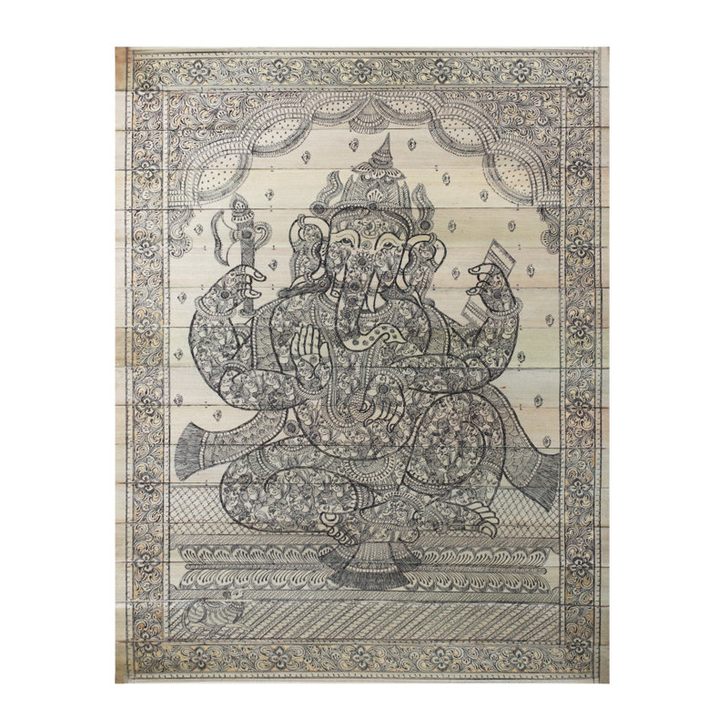 Chaturbhuja Gajanana assis fait de petits Ganeshas