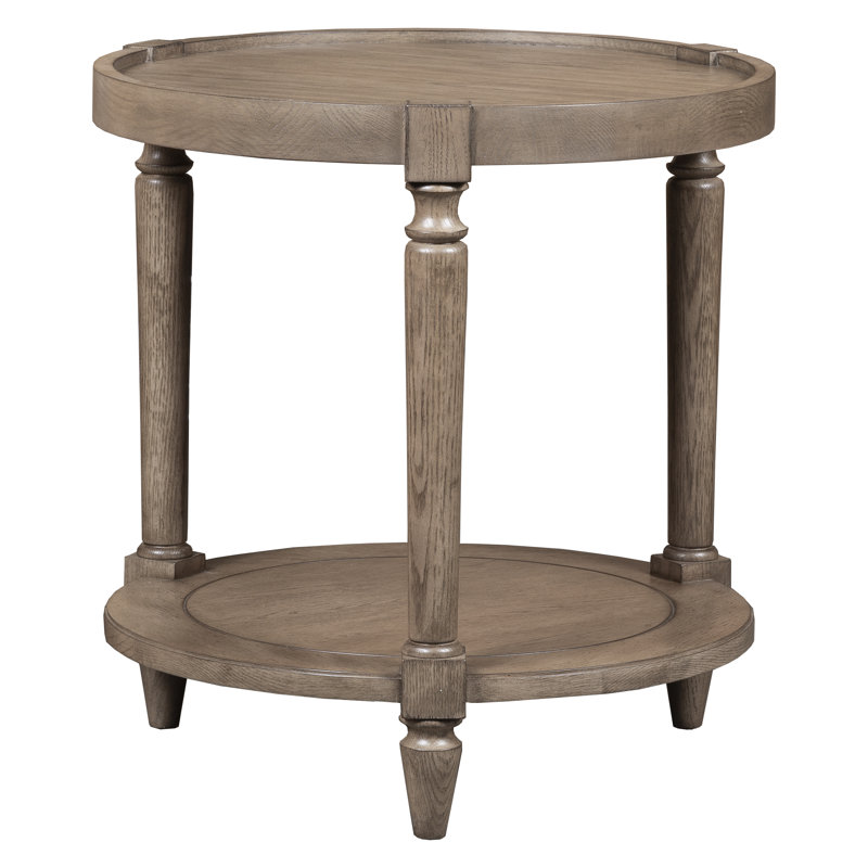 Monogram Solid Wood Tray Top End Table