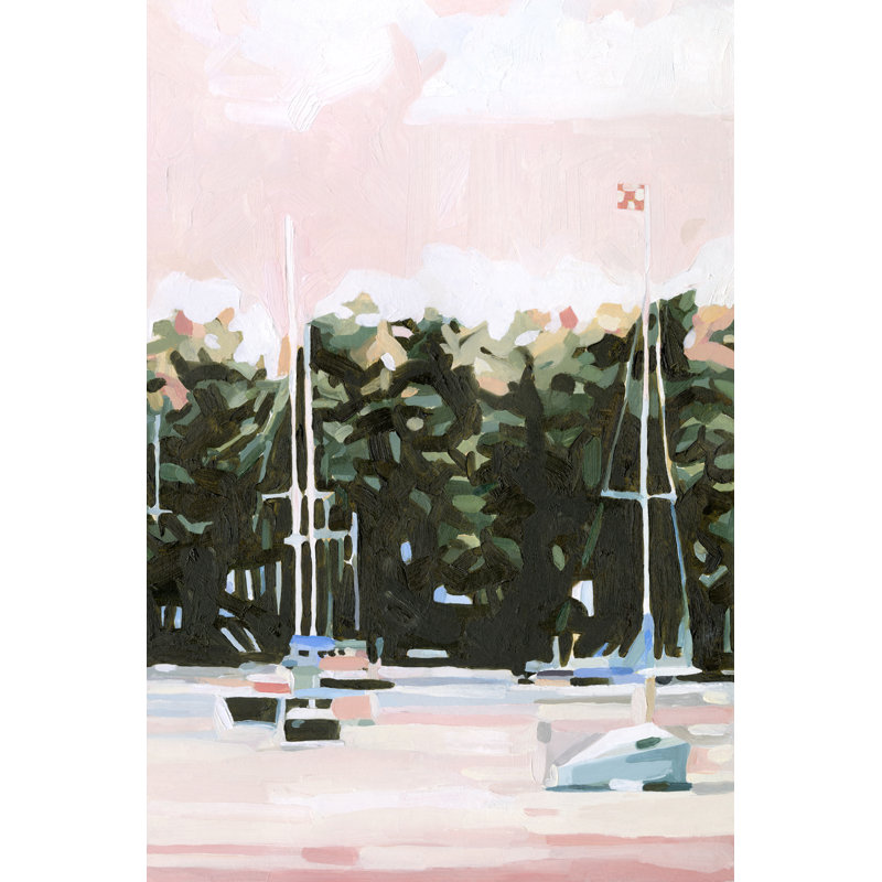 Lake Afternoon I by Emma Scarvey - Wrapped Canvas Painting, 122 cm H x 81 cm W, Black Floater Framed