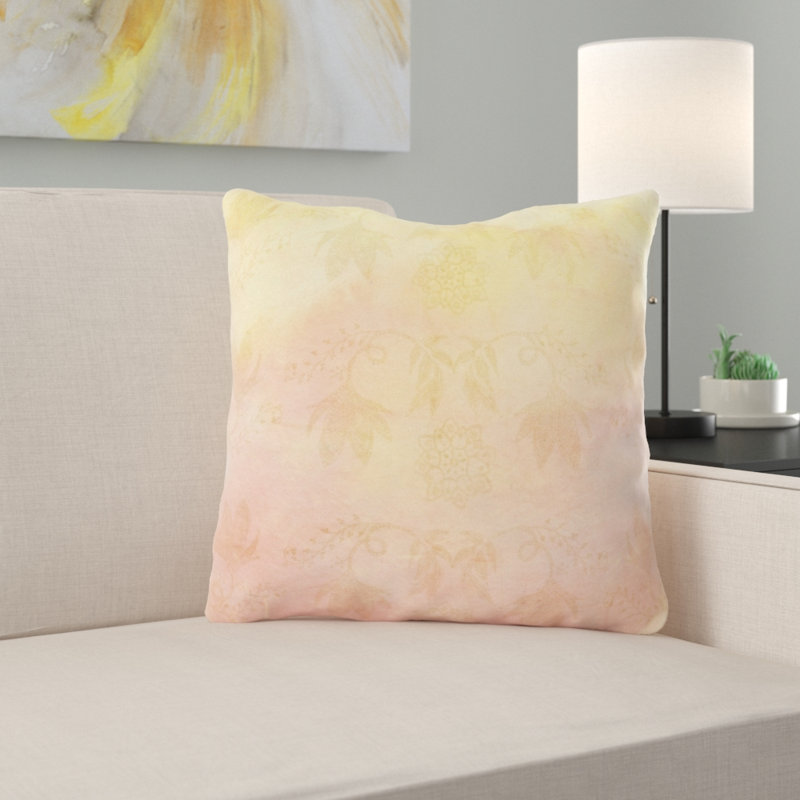 Coussin décoratif aquarelle Dallaire, Microsuède, Intérieur