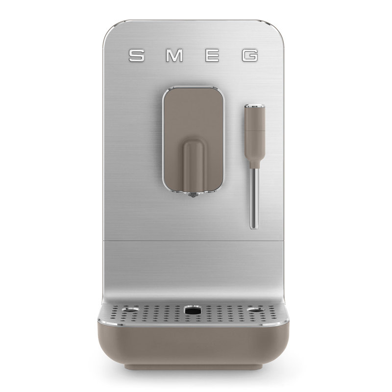 SMEG Fully-Auto Coffee Machine w/ steam wand, Taupe
