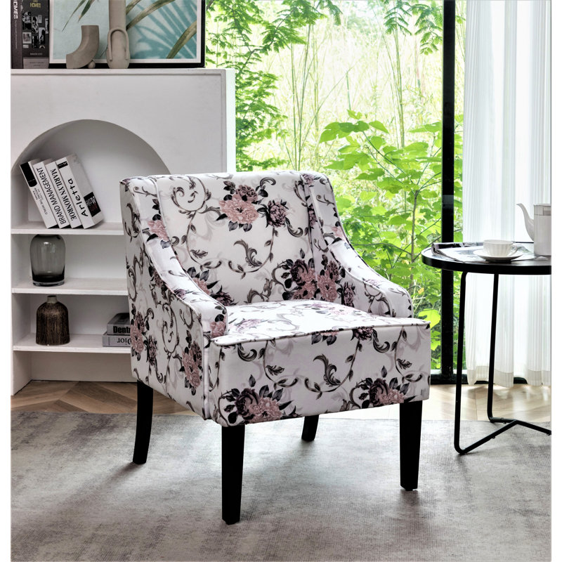 Gartenbush Upholstered Armchair, Flora Print Microfiber/Microsuede