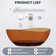 Marfa 63'' x 37'' Oval Wave Semi Transparent Resin Freestanding Soaking Bathtub