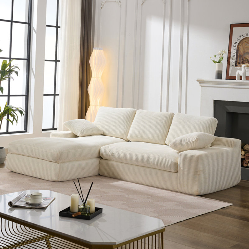 Ensemble de canapé modulaire Boneless, Blanc