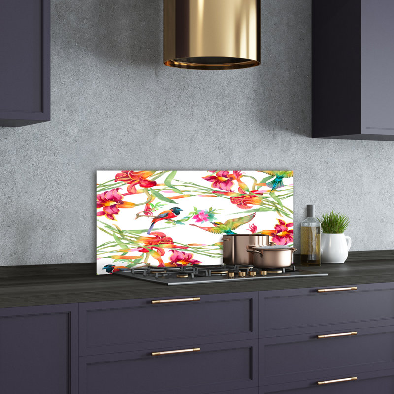 50cm W x 100cm L Glass Peel and Stick Panel