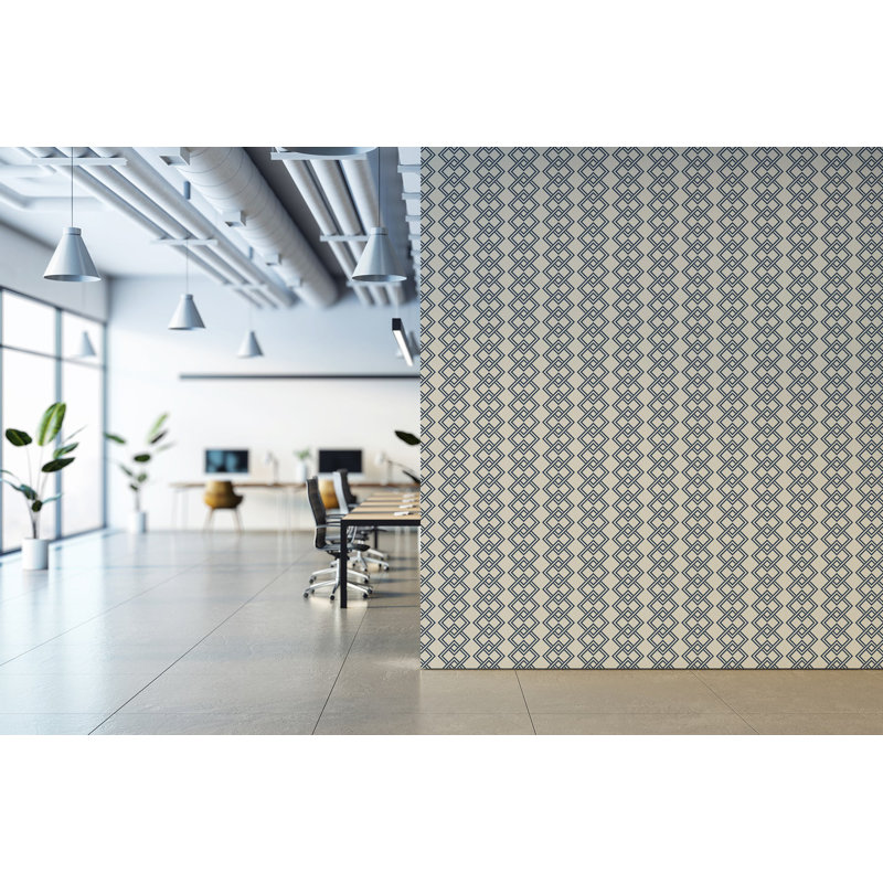 Mod Block - Oxford Blue Wallpaper