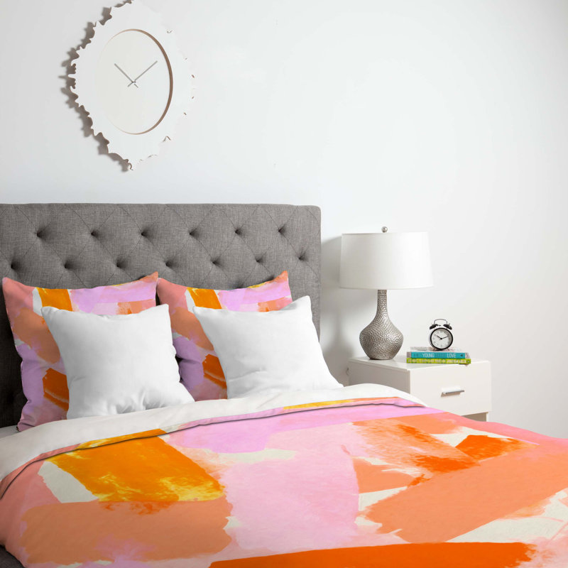Housse de couette recouverte de rosé, Housse de couette pour grand lit