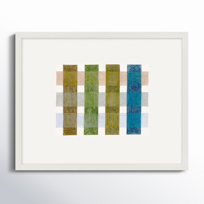 Gridlock V Print by Beth James, White Framed, 24'' H X 30'' W X 1.25'' D