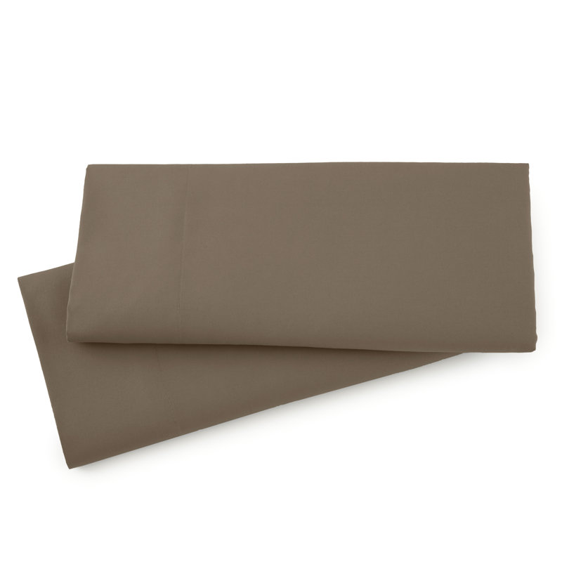 Eldon Microfiber Two Pillow Cases by Southshore Fine Linens, King Pillowcase, Dark Taupe