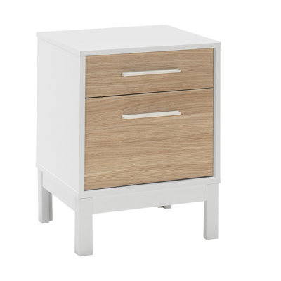 Table de chevet moderne avec panneau de particules enduit de mélamine à 100% | Conception scandinave élégante, fabrication durable, parfaite pour la chambre à coucher et les espaces de vie, facile à nettoyer