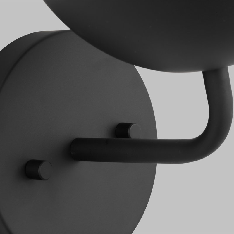 Alvin 1 - Light Armed Sconce, Midnight Black