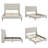 Upholstered Platform Bed Frame with High Wave-Shaped Headboard, Premium Chenille Fabric in Ivory, Modern Minimalist Design with 12 Wood Slats & 1000 lb Capacity-1755331742