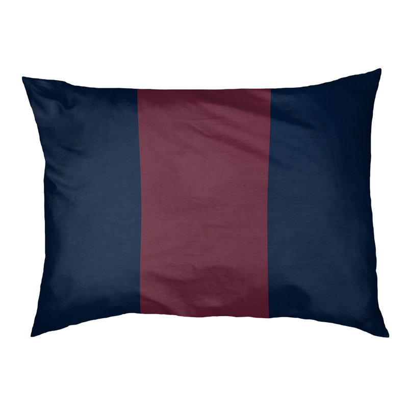 Coussin Cleveland, Moyen (l 28 po x P 18 po x H 9,5 po), Bleu marine / vin / bleu marine