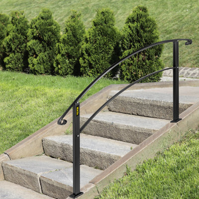 VEVOR Handrails for Outdoor Steps Adjustable Wrought Iron Handrails
