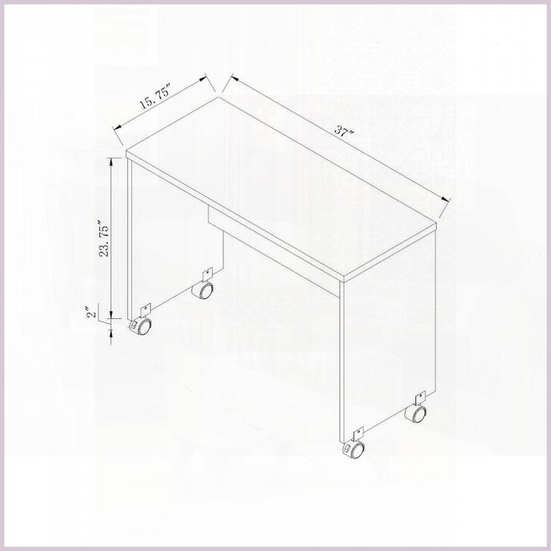 Table basse mobile en chêne blanc Mid-Century avec 4 roues, roues arrière verrouillables pour une mobilité facile