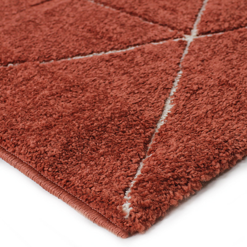 Zeinab Geometric Shag Area Rug, Rectangle 190 x 290cm