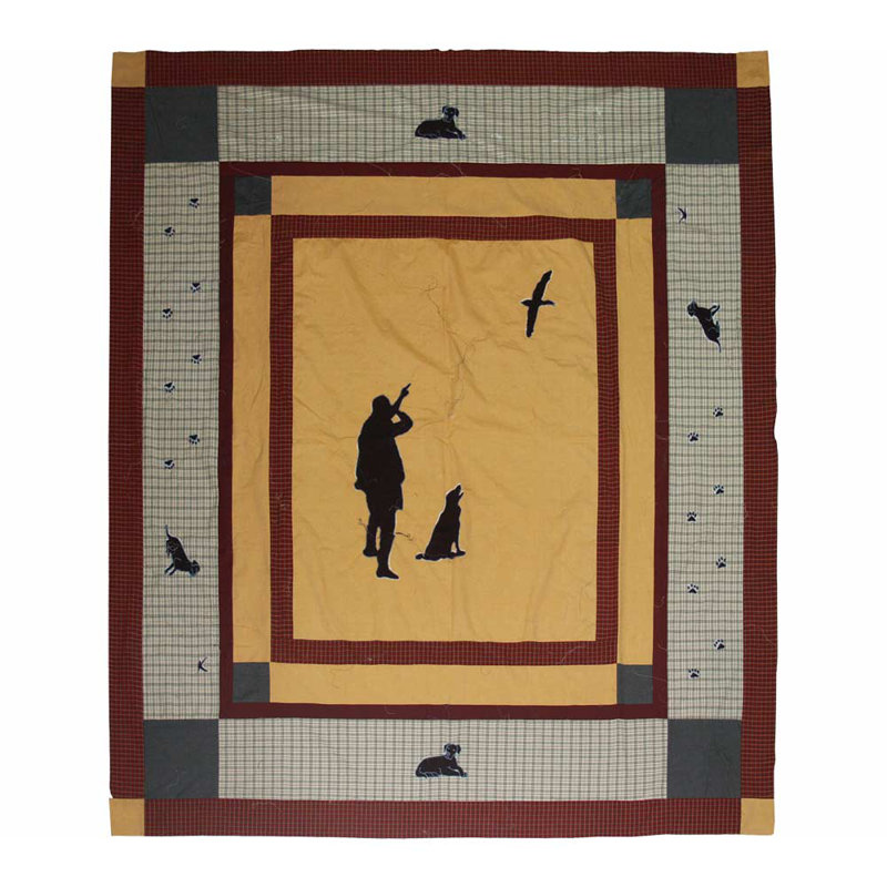 Hunt With Labs Cotton Patchwork Quilt, Twin Quilt