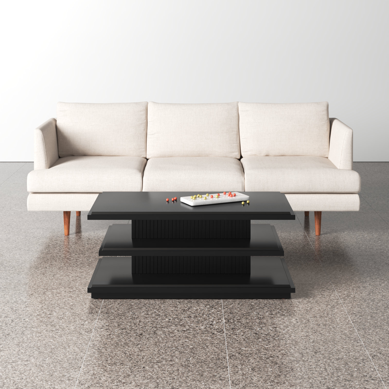 Pasha Storage Coffee Table, Black