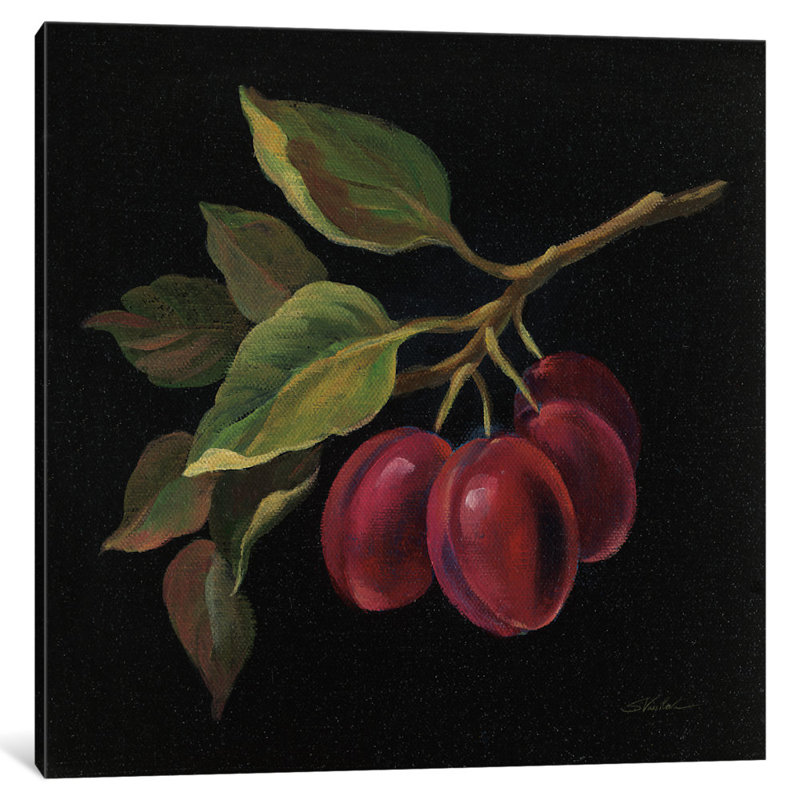 « french fruit series : prune », reproduction d’art sur toile, H 37 po x l 37 po x P 1,5 po, Toile tendue, Pas de tapis