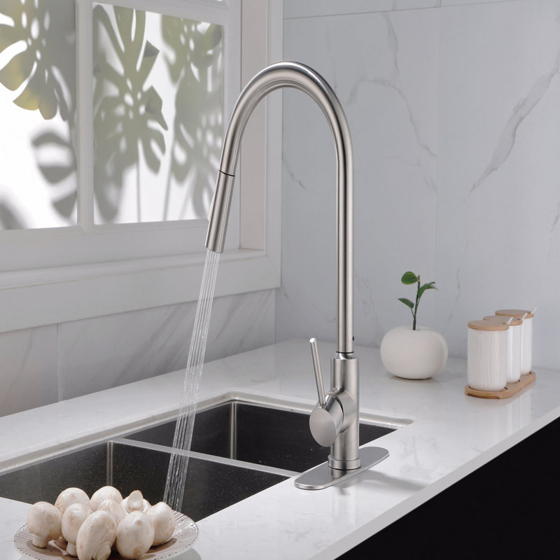 Kitchen Faucet With Pull-Down Sprayer