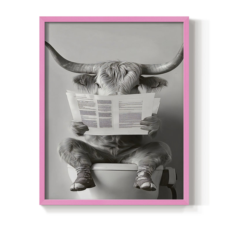 Reproduction encadrée, animalier, prêt à être accroché, H 10 po x l 8 po, Rose