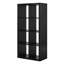 Organisateur de rangement à 8 cubes, bibliothèque ouverte à 4 niveaux et 2 colonnes, étagère à casiers réversible en bois noir pour le salon, la chambre à coucher, le bureau-1407234878