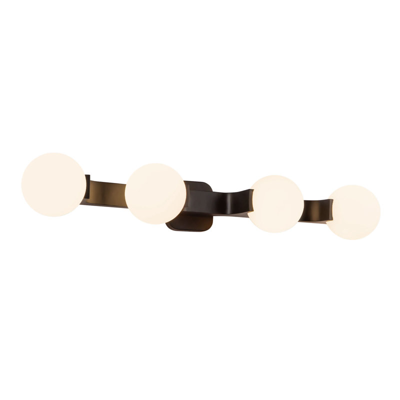 Éclairage pour meuble-lavabo noir 34 po Briar, Noir mat