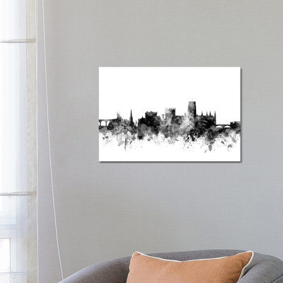 Durham, England In Black & White by Michael Tompsett - Wrapped Canvas Gallery-Wrapped Canvas Giclée