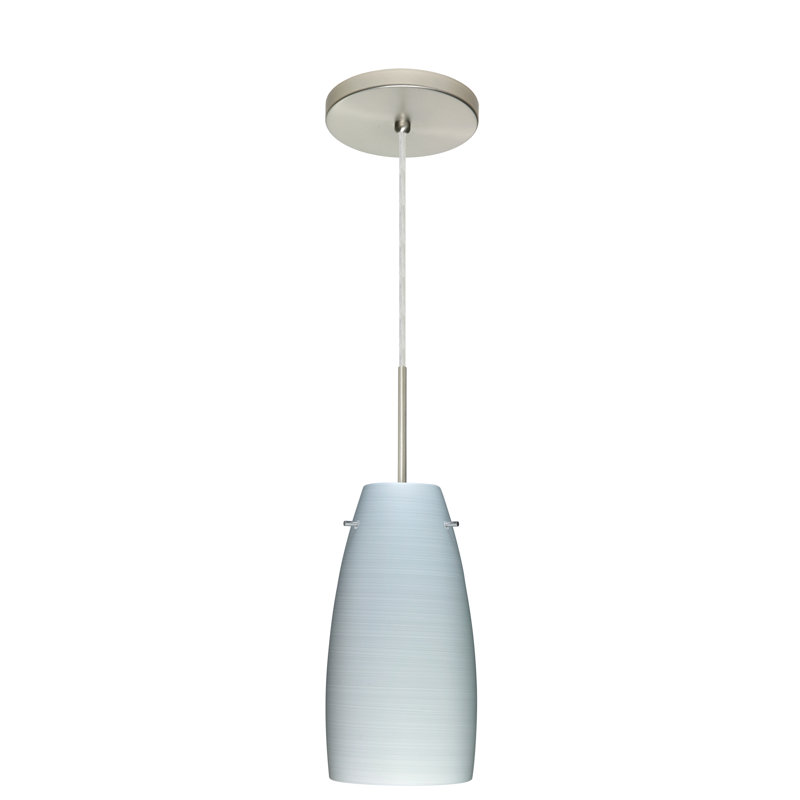 Tao 1 - Light Single Pendant, Satin Nickel, Oak, LED