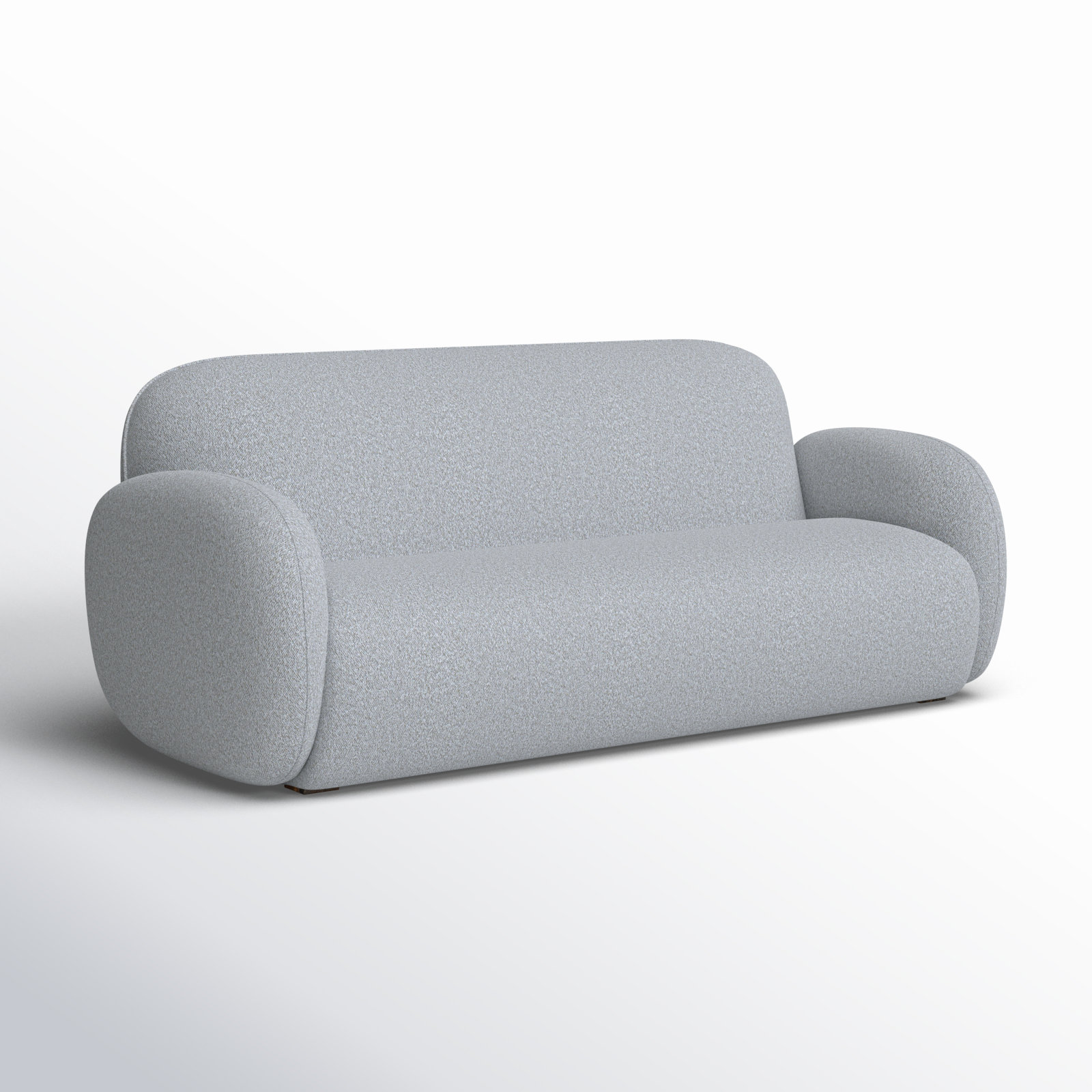 Soria 83" Upholstered Sofa, Champagne Boucle