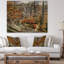 Train in Forest - Reproduction de paysage sur bois de pin naturel-35124709-35124714