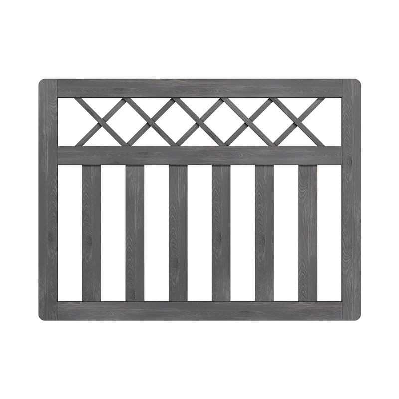Solid Wood Gate Fencing, 90cmH x 120cmW x 3cmD, Grey