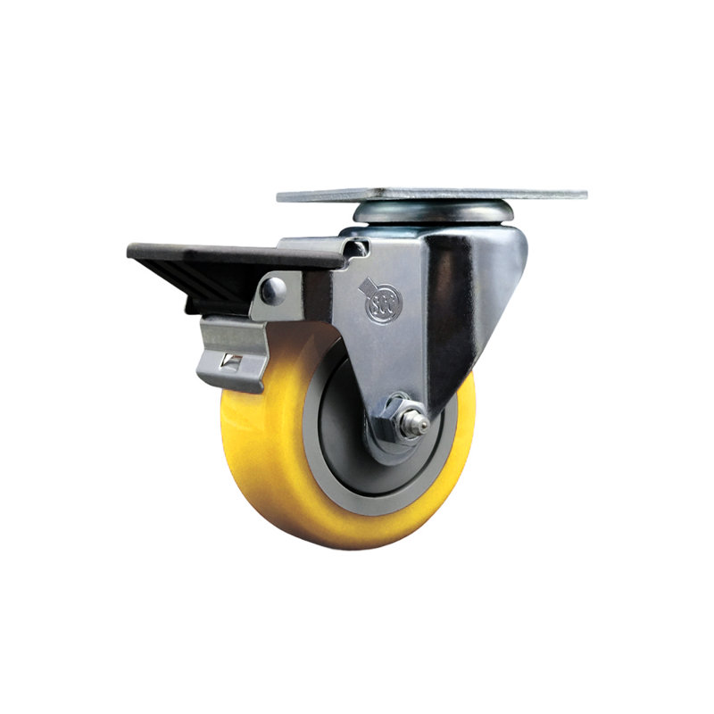 Roulettes de service pivotantes en poly 3,5 pouces