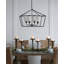 Lustre à motif géométrique de style lanterne à 4 lumières