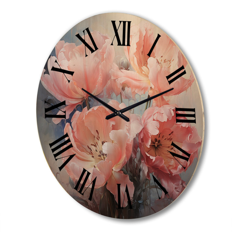 Horloge murale en bois massif Nodra, Très grand