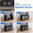 QT-3 Pack Stackable Storage Bins With Lids, Collapsible Plastic Storage Bins, Closet Organizers and Storage Containers with Doors For Home, Black, 25" L x 15.5" W x 42.5" H