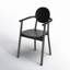 Fauteuil à dossier noir Kassia King Louis