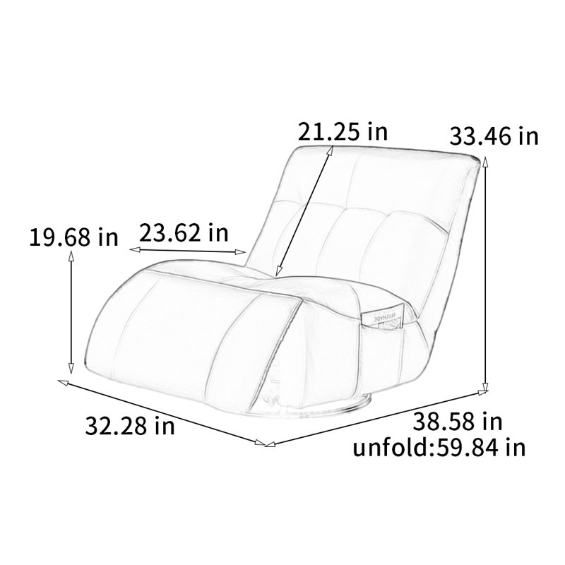 Fauteuil inclinable confortable et écologique, Noir