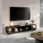 78.7'' Modern TV Stand With Tempered Glass Doors And Adjustable LED Lights, USB Powered, MDF Frame