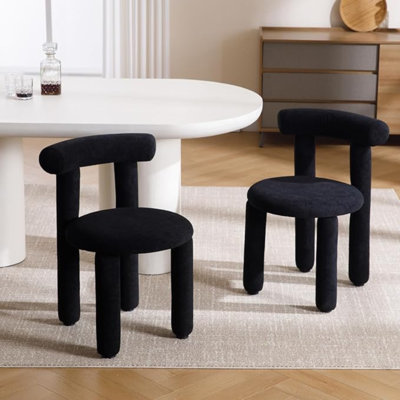 49.5cm H Faux Fur Upholstered Metal Accent
